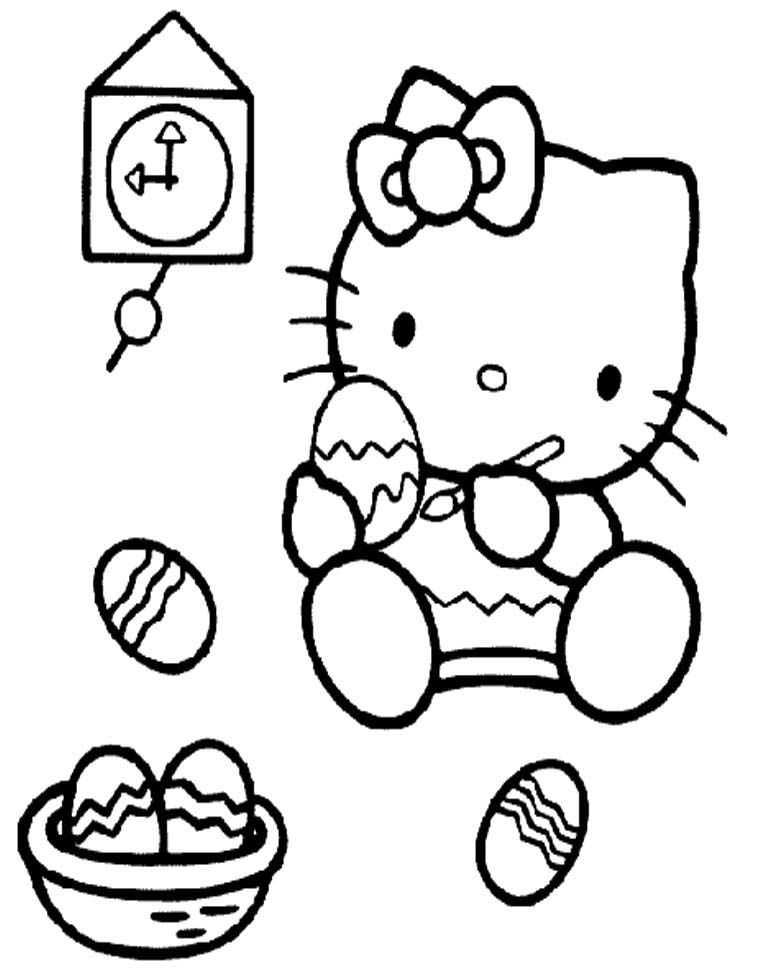 paint kitty Colouring Pages
