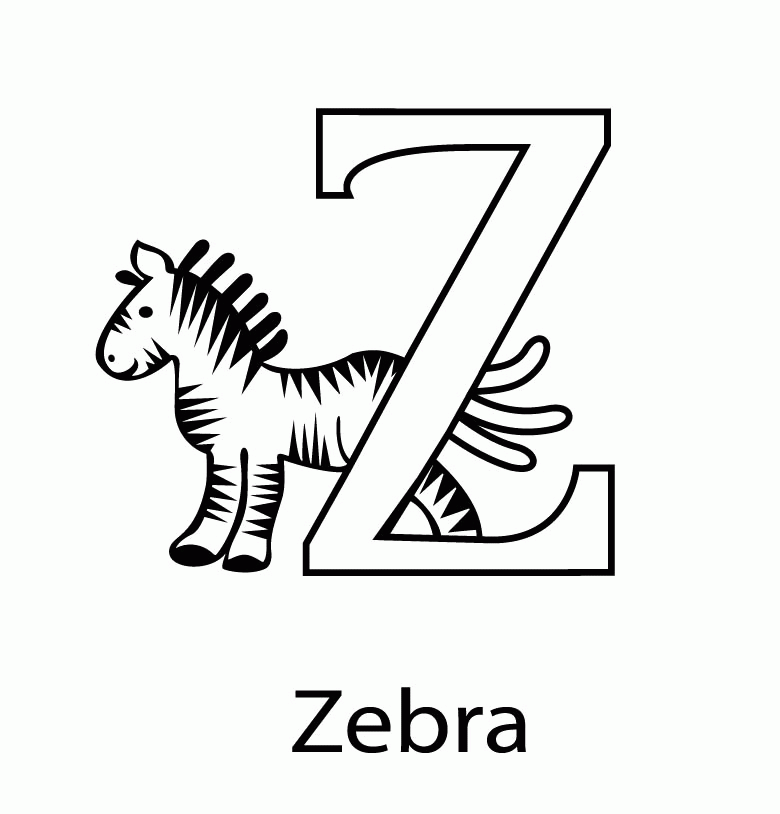 Activity : Z Is For Zoo Coloring Page, Z Is For Zipper Coloring 