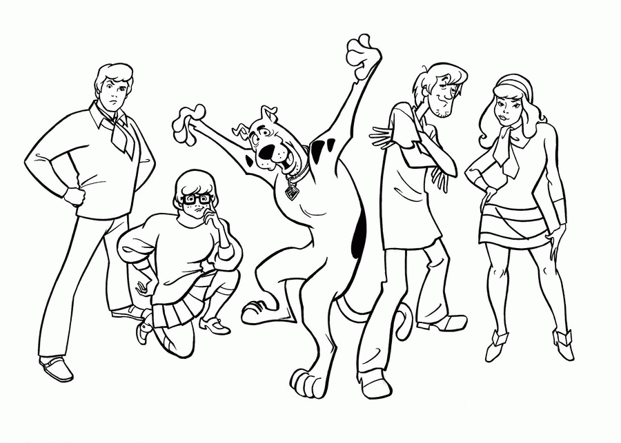 930 Unicorn Scooby Doo And The Gang Coloring Pages with disney character