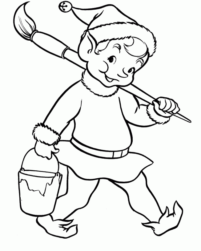 paint brush colouring pages