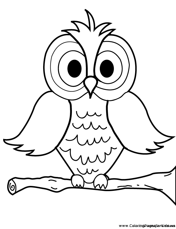 kid, cute owl Colouring Pages