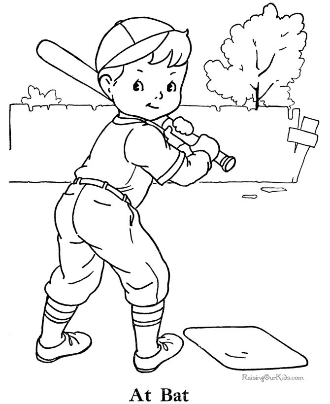 Baseball coloring picture to print | Coloring Pages