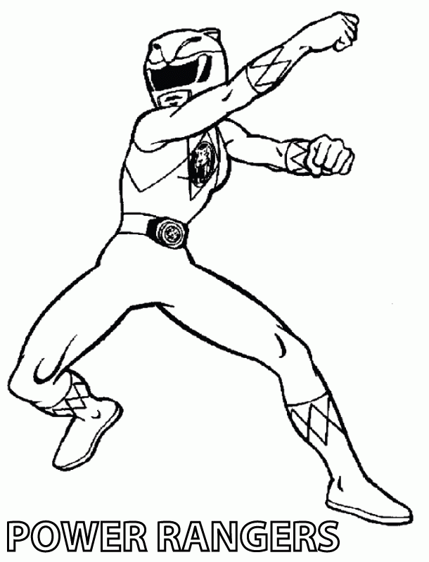 Power Ranger Punch Coloring Pages For Kids | coloring pages
