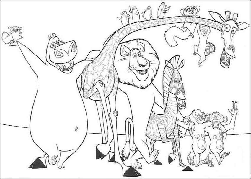 Madagascar Going Together Coloring Pages : New Coloring Pages
