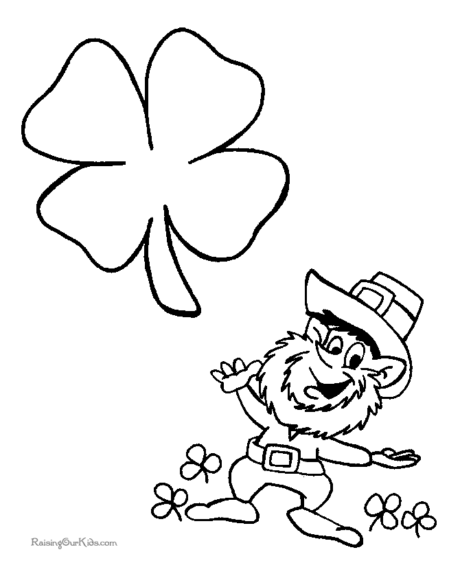 leprechaun coloring pages page