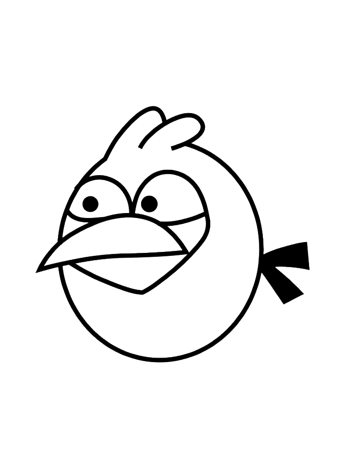 Blue Bird That Is Prepared Will Jump Coloring Page - Angry Bird 