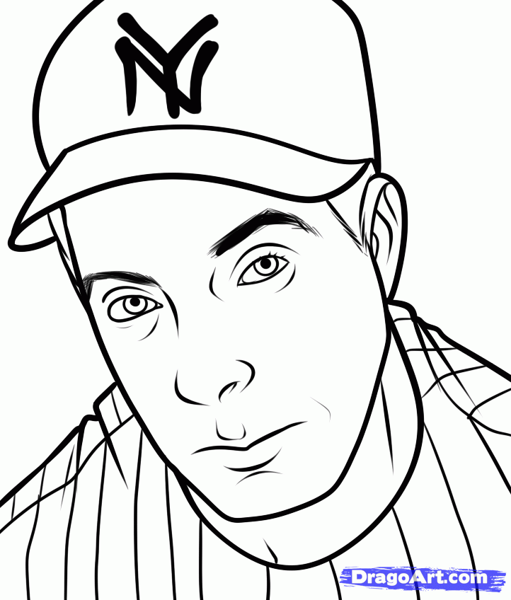 Draw Joe DiMaggio, Joe DiMaggio, Step by Step, Drawing Sheets 
