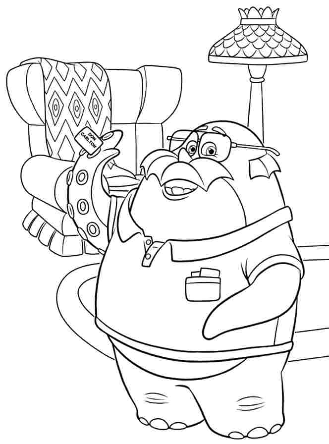 Printable Free Anime Movie Monster University Colouring Pages For 