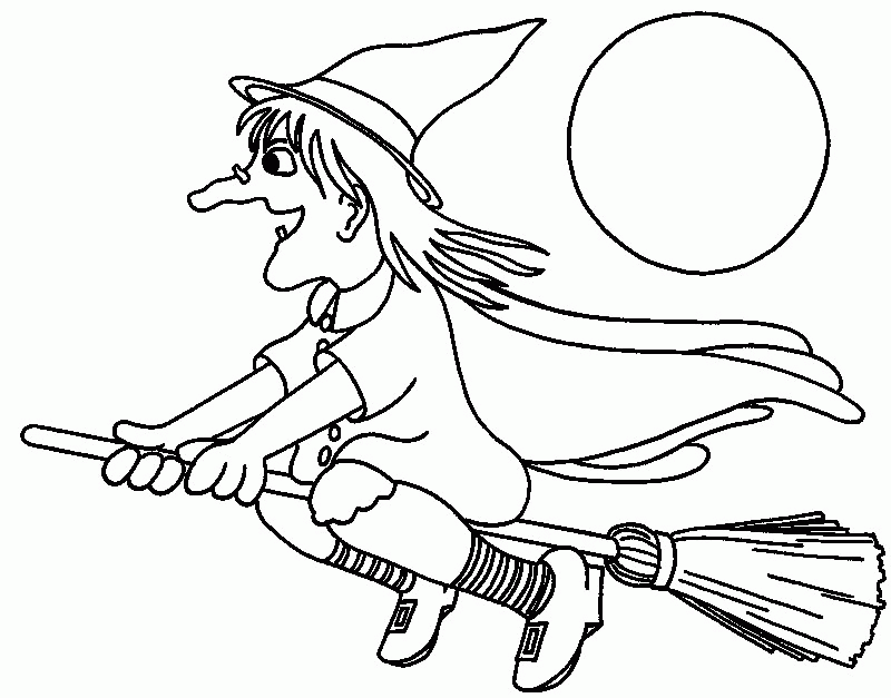 Halloween Coloring Pages: Witch - FamilyIgloo