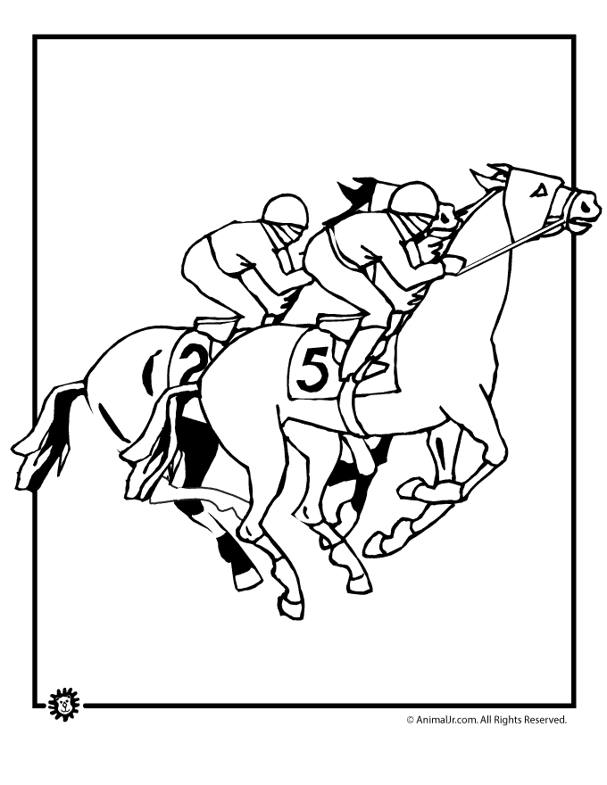 horse racing coloring pages  coloring home