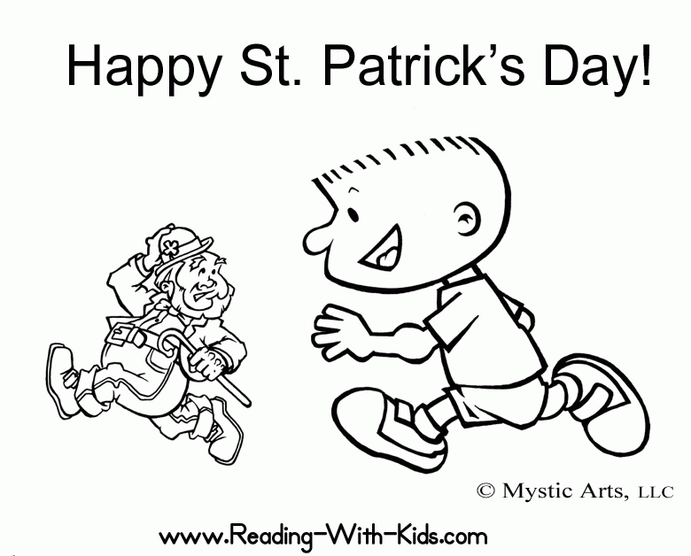 st patricks day coloring page word search