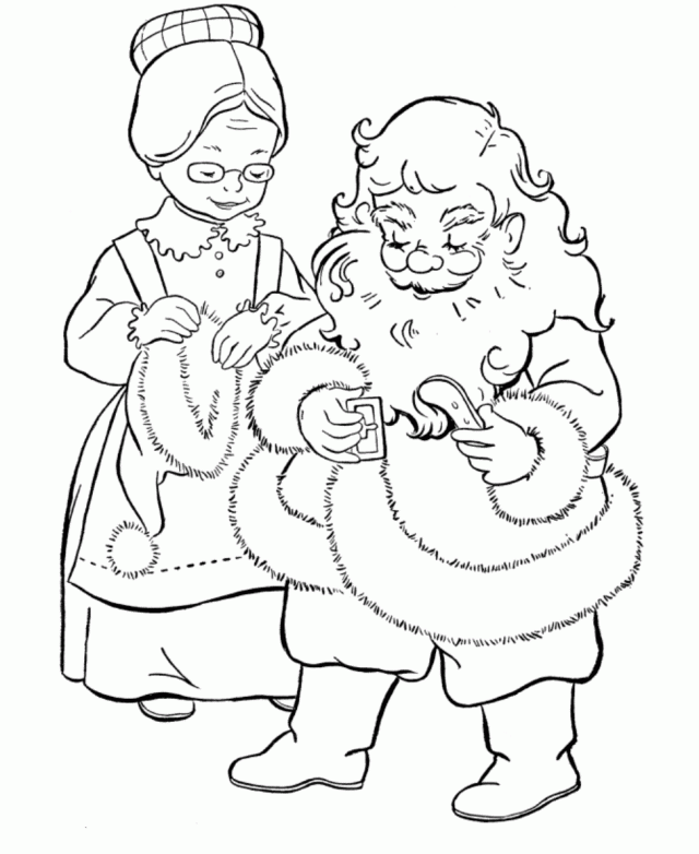 Download Christmas Coloring Pages Printable Mrs Claus And Santa Or 