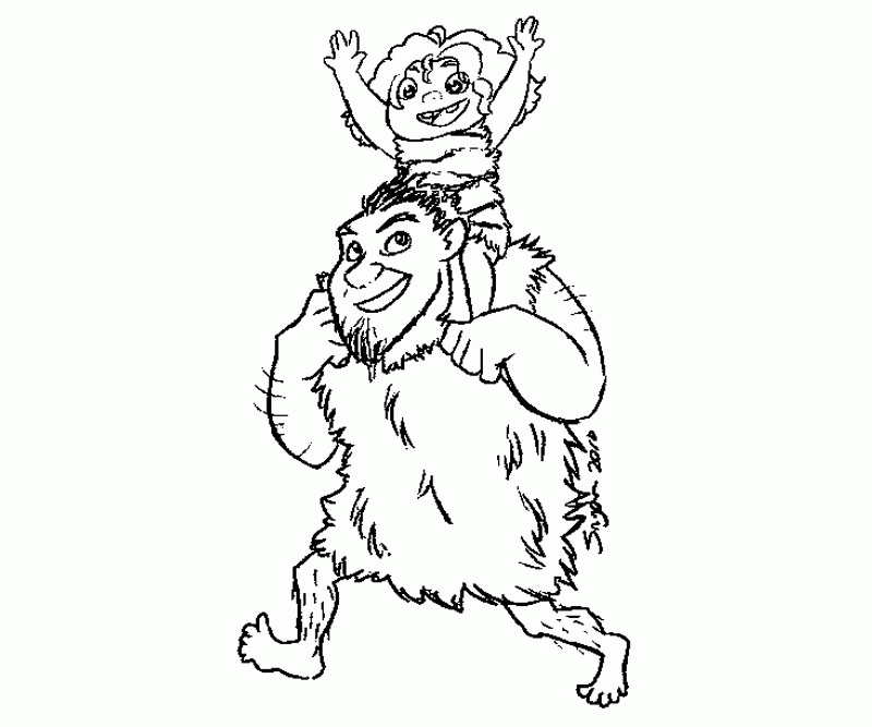 12 The Croods Coloring Page