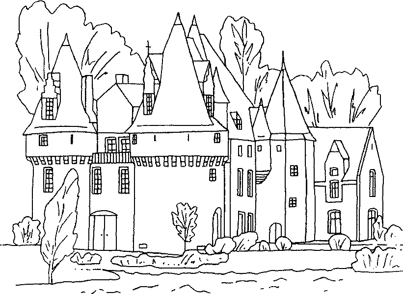 CASTLE DOOR Colouring Pages