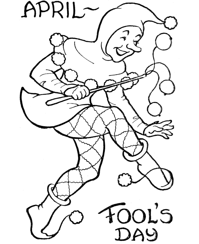 April Fool Coloring Page For Kids 4