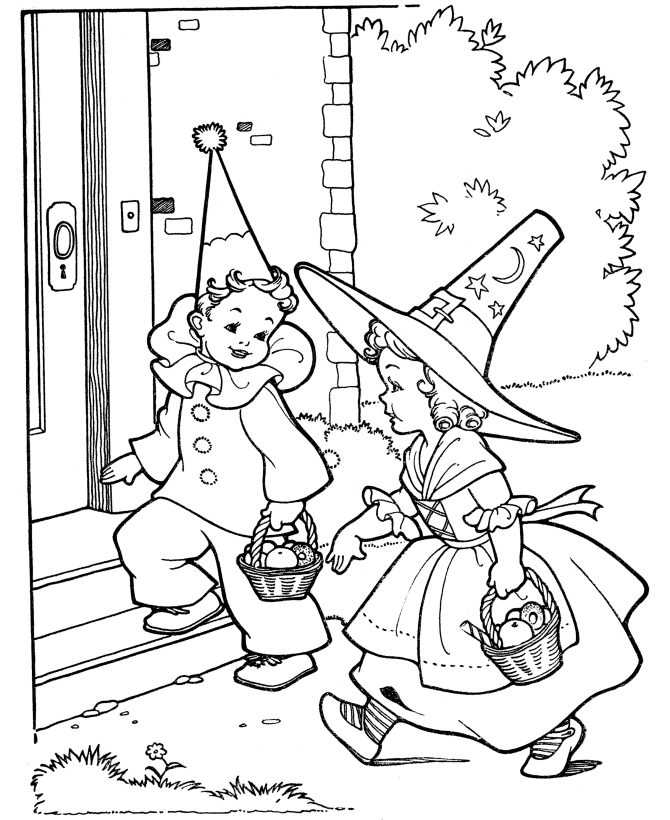 Halloween Party Coloring Page Sheets - Halloween Party Costume 