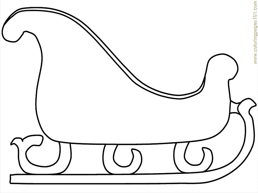 Sleigh Coloring Page