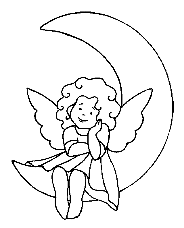 Sweet Little Angel Coloring Pages