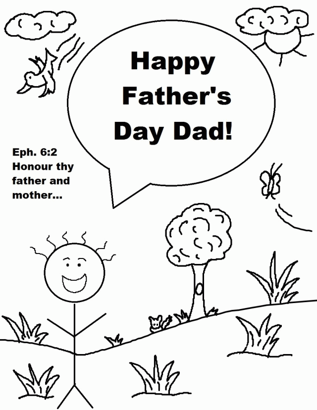 Fathers Day Coloring Pages For Sunday School Drawing And 197964 