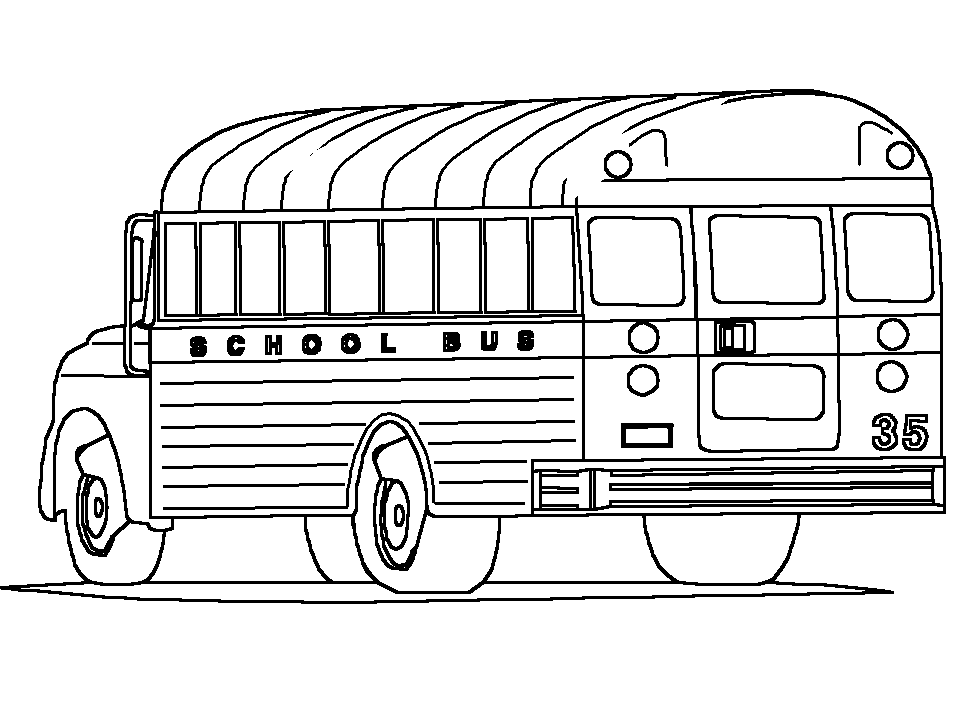 School Bus - Coloring Page from The Old Educator