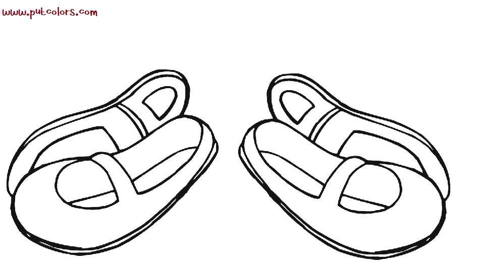 Kids Shoes Dance Ballerina Coloring Pages