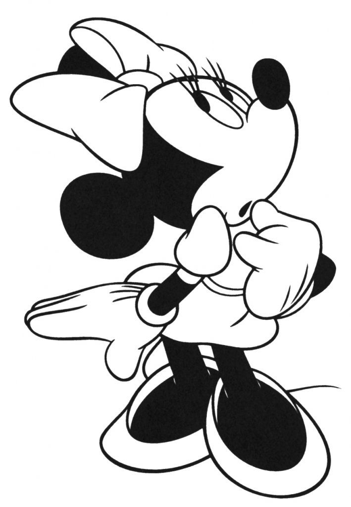 Minnie-Mouse-coloring picture, Minnie-Mouse-coloring wallpaper