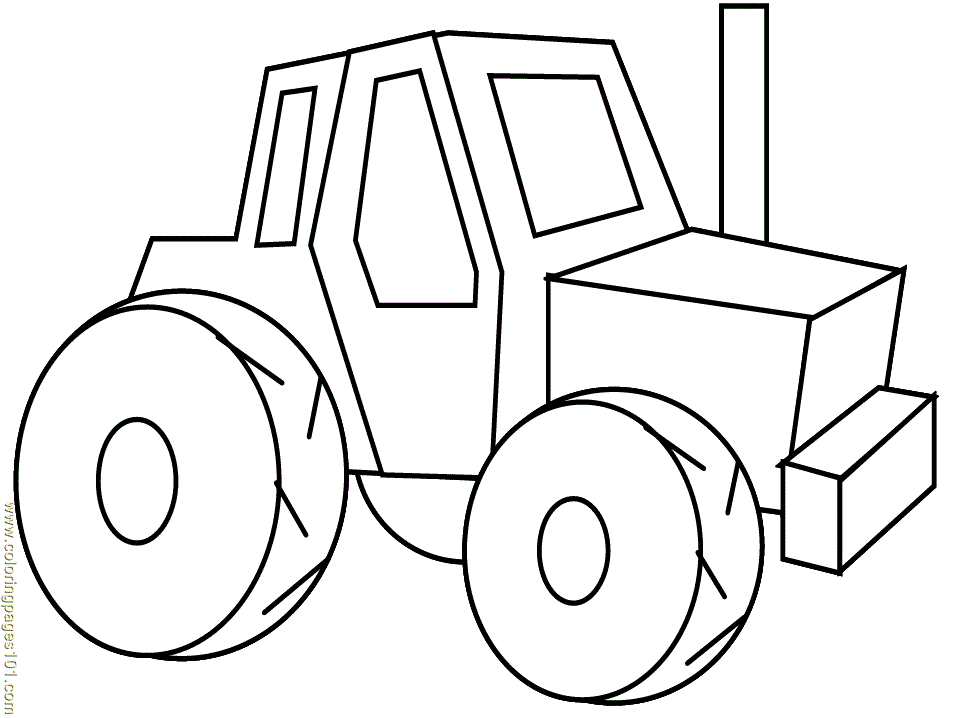Coloring Pages tractor (Other > Farmer or Gardener) - free 