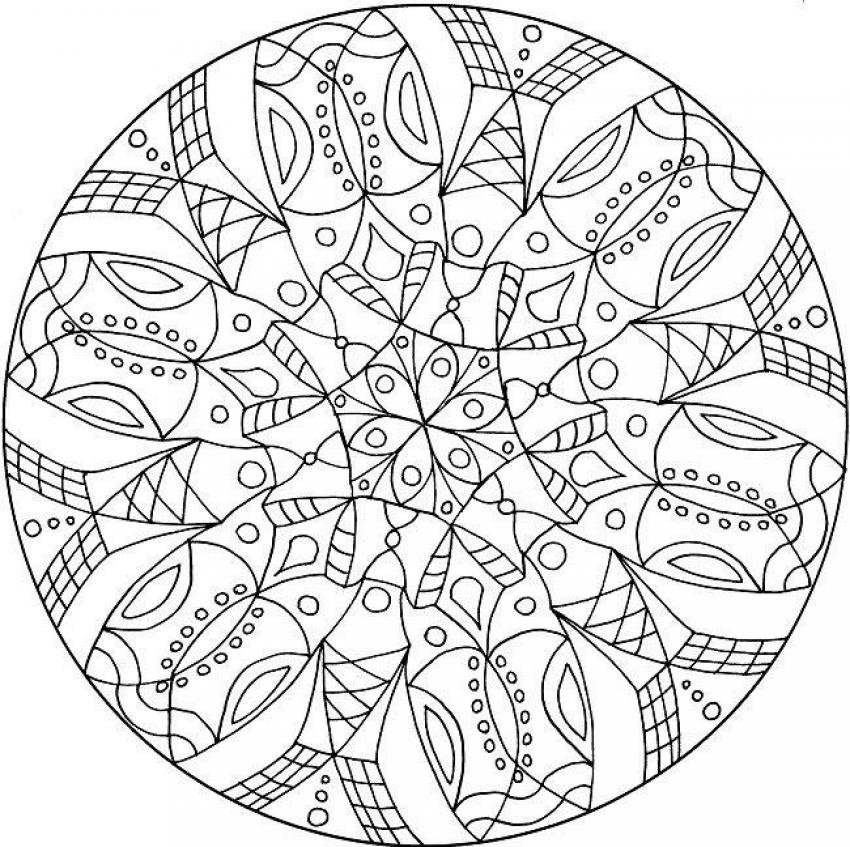 Difficult Mandala Coloring Pages - Coloring Home