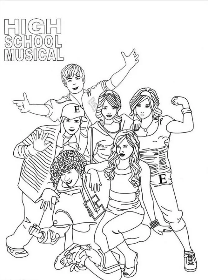 High School Musical 2 Coloring Pages - HD Printable Coloring Pages