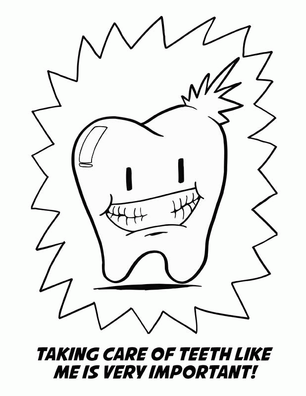 Dental Hygiene Coloring Pages