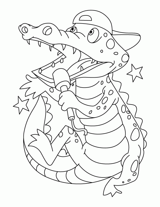 Crocodile-new singing superstar coloring pages | Download Free 