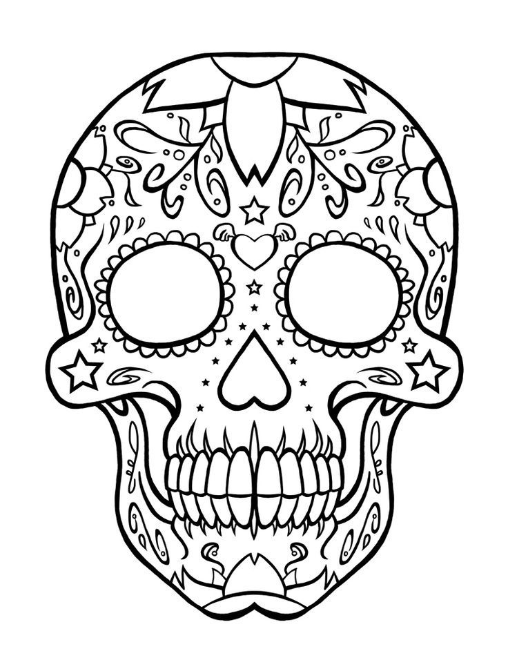 sugar skull coloring pages | otoño/halloween artesanías y golosinas |…