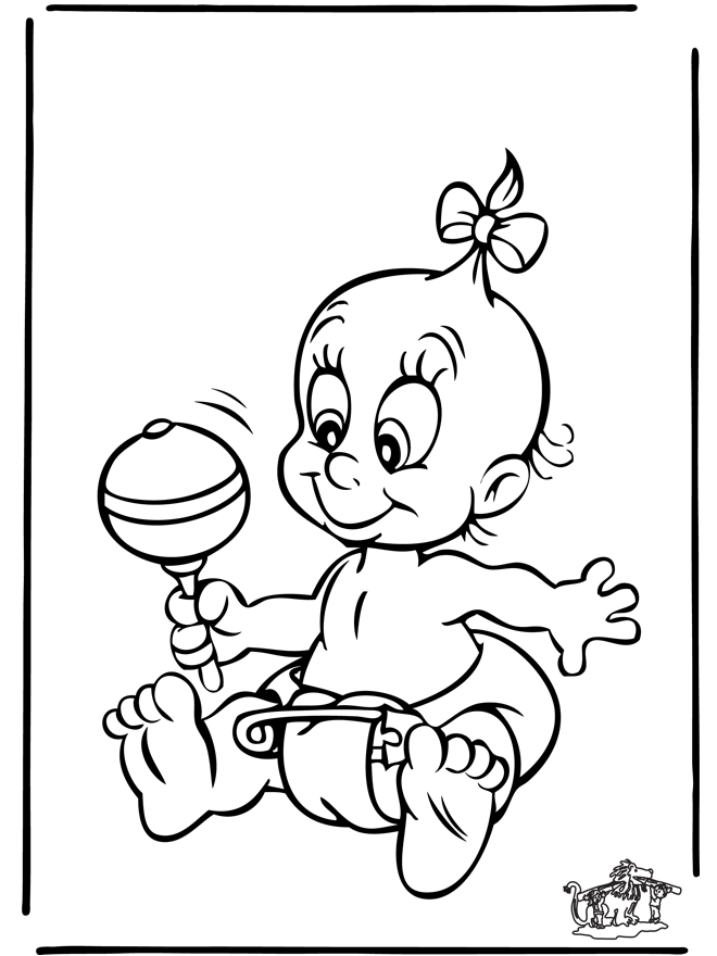 Baby Girl Coloring Pages - Coloring Home