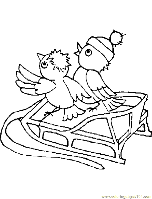 sledding Colouring Pages (page 2)