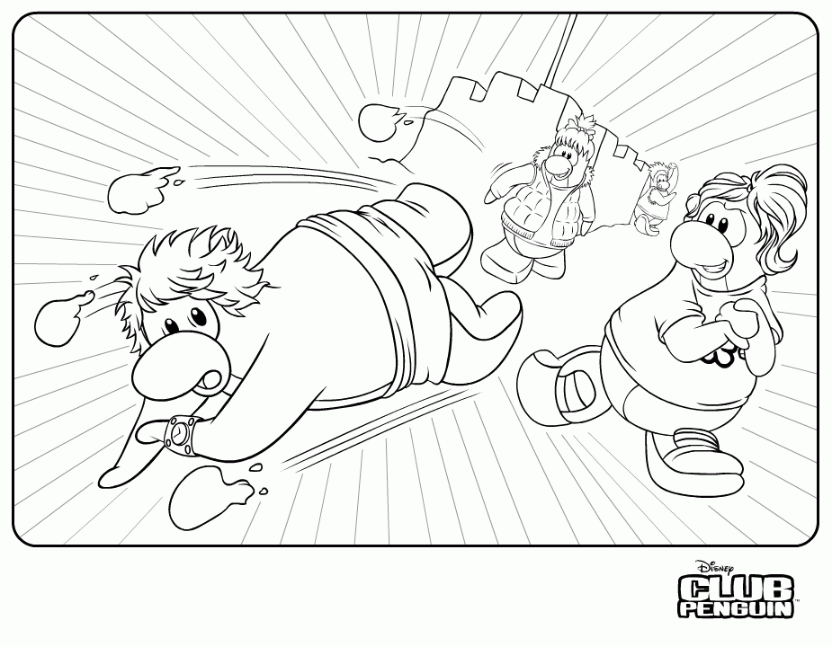 New Club Penguin Coloring Page - August 6, 2010 - Club Penguin 