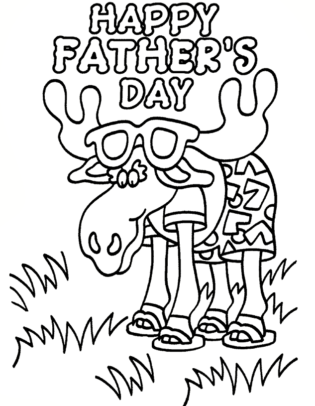 Happy Father´s Day Coloring Page:Child Coloring and Children 
