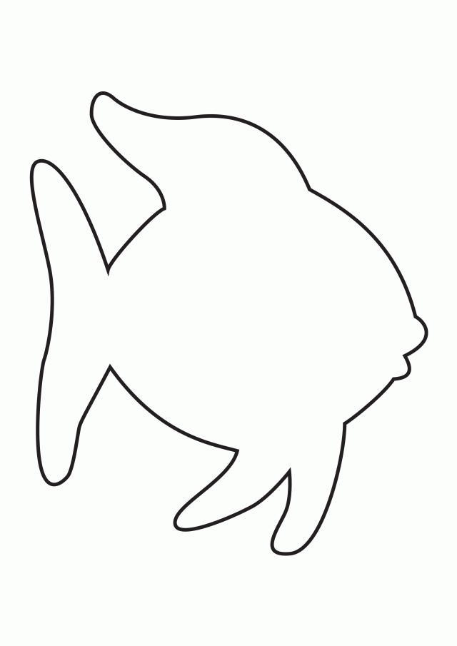 Rainbow Fish Outline Coloring Pages For Kids Coloring Pages For 