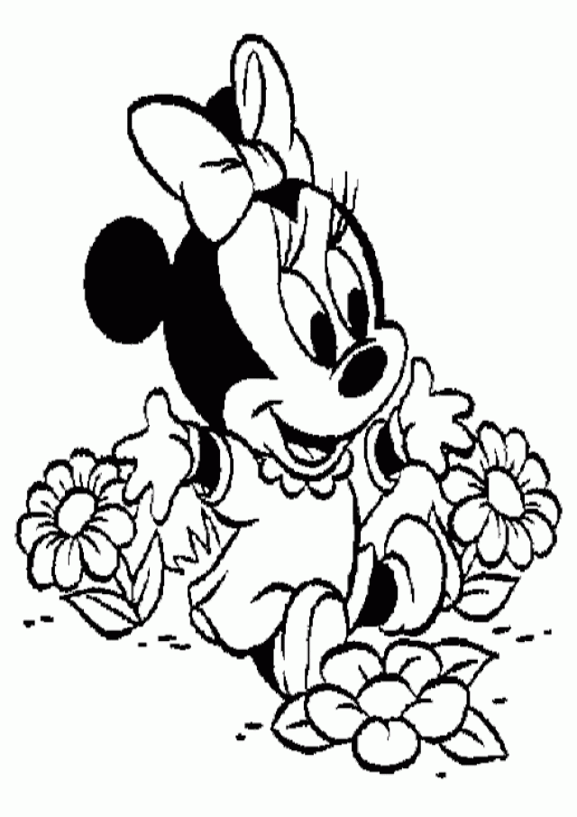 Minnie Mouse And Daisy Duck Coloring Pages Minnie Mouse Painting 