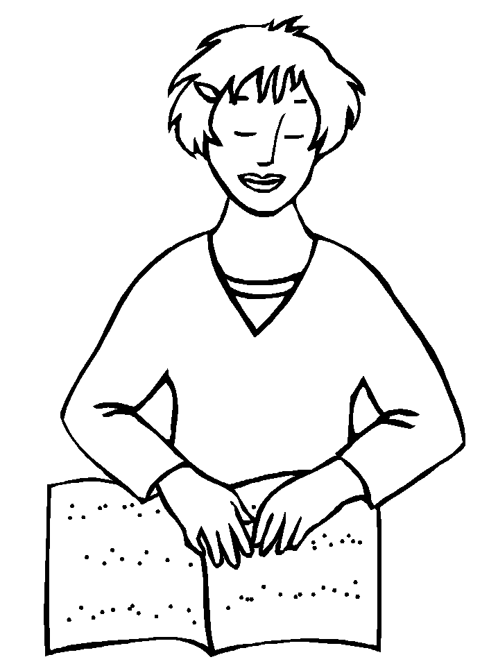 Printable Disabilities 20 People Coloring Pages