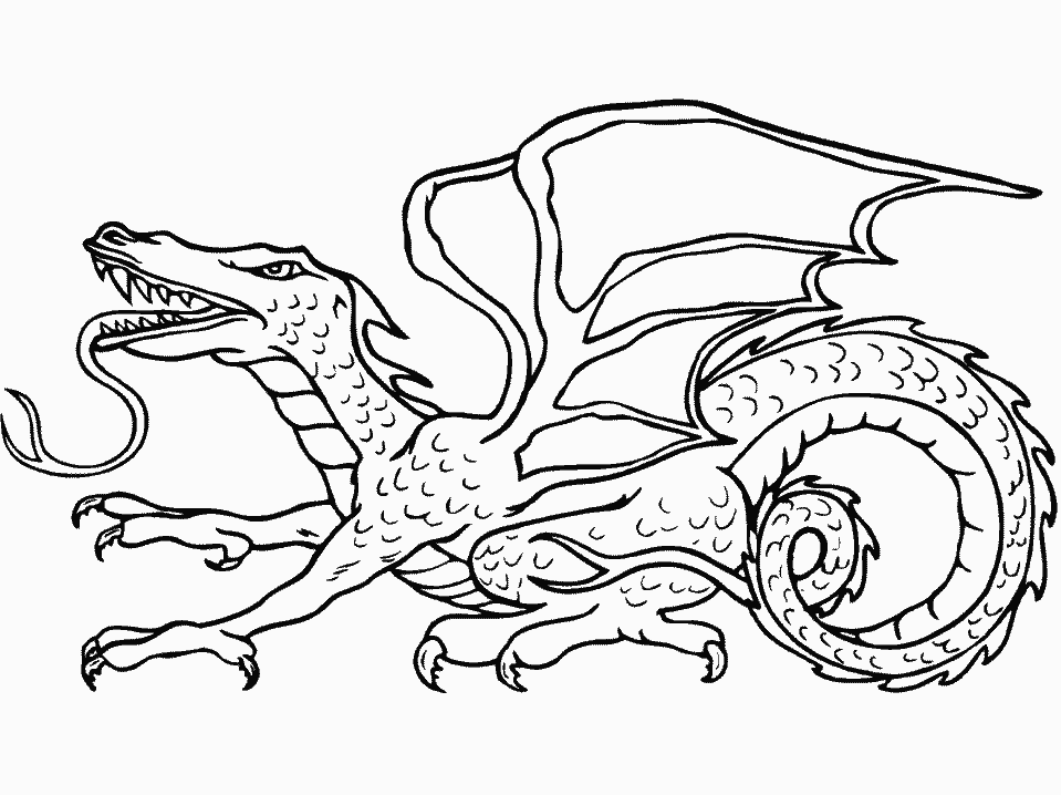 Dragon Coloring Pages for Kids- Free Coloring Pages to download