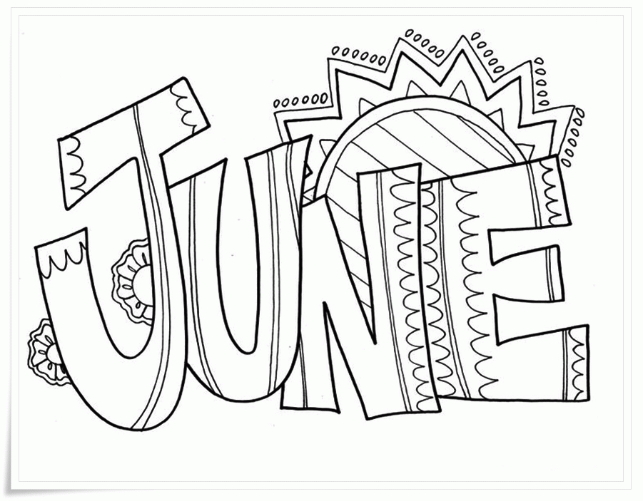 June Coloring Pages | Colouring Pages for Adults