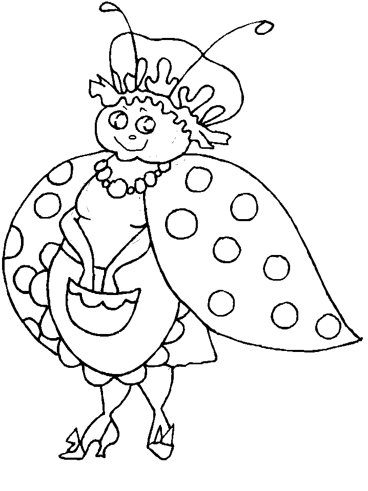 Printable Ladybugs 8 Animals Coloring Pages