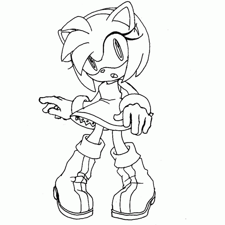 amy rose a colorier Colouring Pages