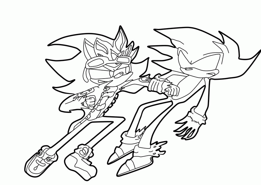 Supersonic And Super Shadow Coloring Pages