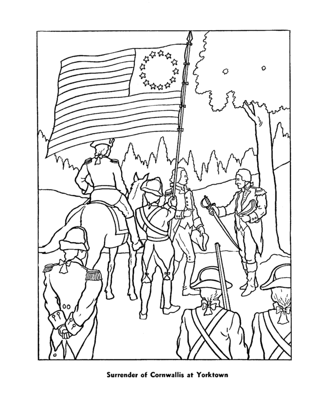 Veterans Day Coloring Pages - Revolutionary War Veterans 