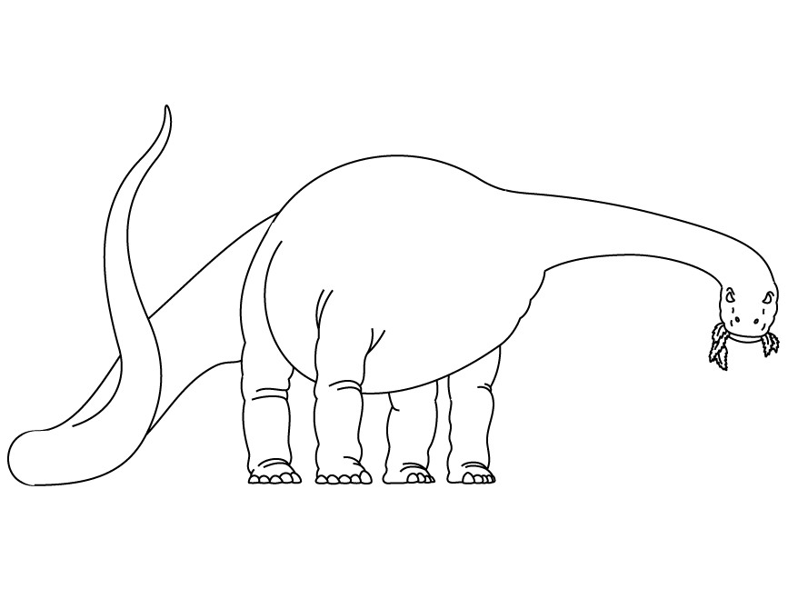 Brachiosaurus 3 Dinosaur Coloring Page | Free Printable Coloring Pages