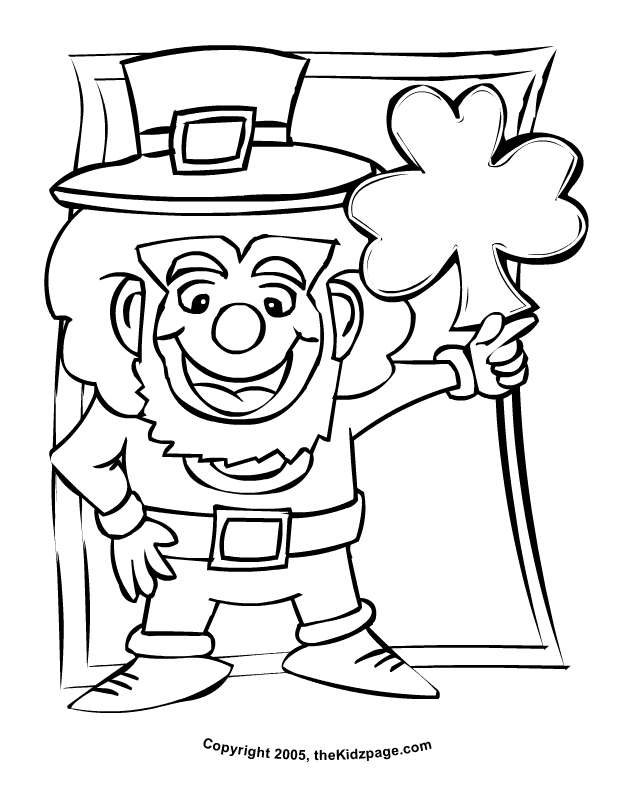 St. Patrick's Day Leprechaun 3 - Free Coloring Pages for Kids 