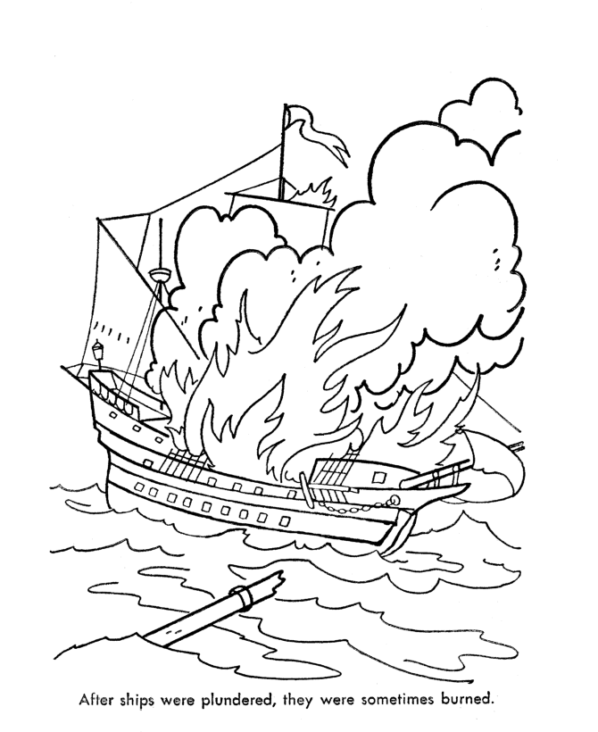 pirate ship coloring pages for kids | The Coloring Pages