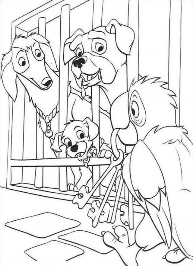 101 Dalmatians Saved By Parrot Coloring Page Coloringplus 138369 