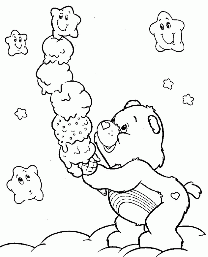 Care Bear Was Cruising Coloring Pages - Care Bears Coloring Pages 